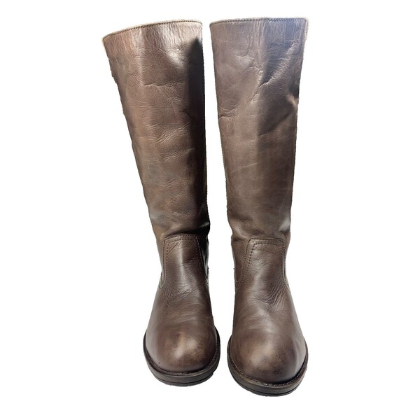 Kenneth Cole Reaction Leather Riding Boots Women Size 10M 'Tried and Tide' Brown - Picture 2 of 15